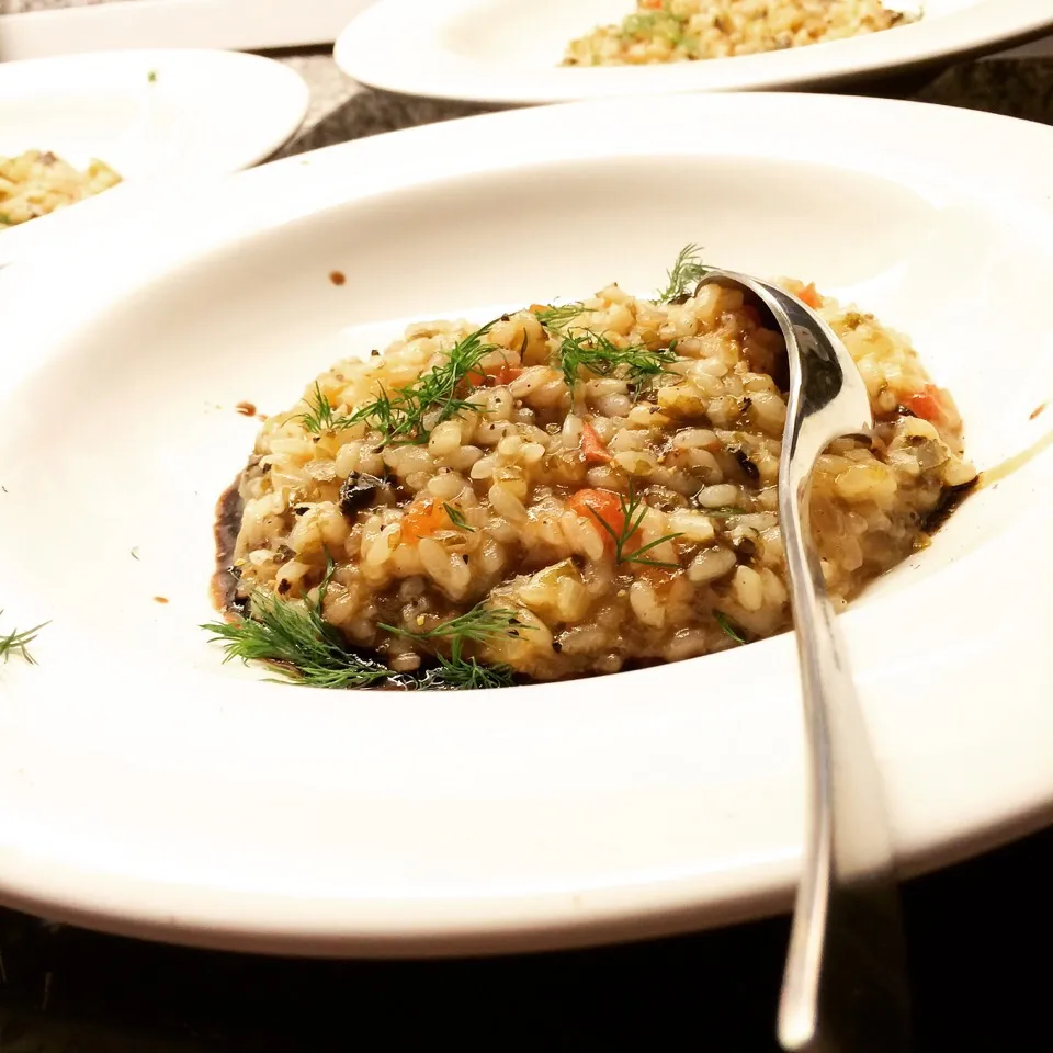 Tomatoes and seaweed risotto. 
トマトと海苔のリゾット|Yuka Nakataさん