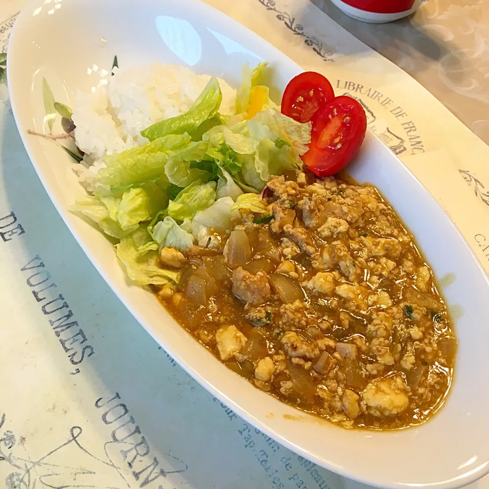 サラダ野菜と豆腐カレー|クリスマスローズさん