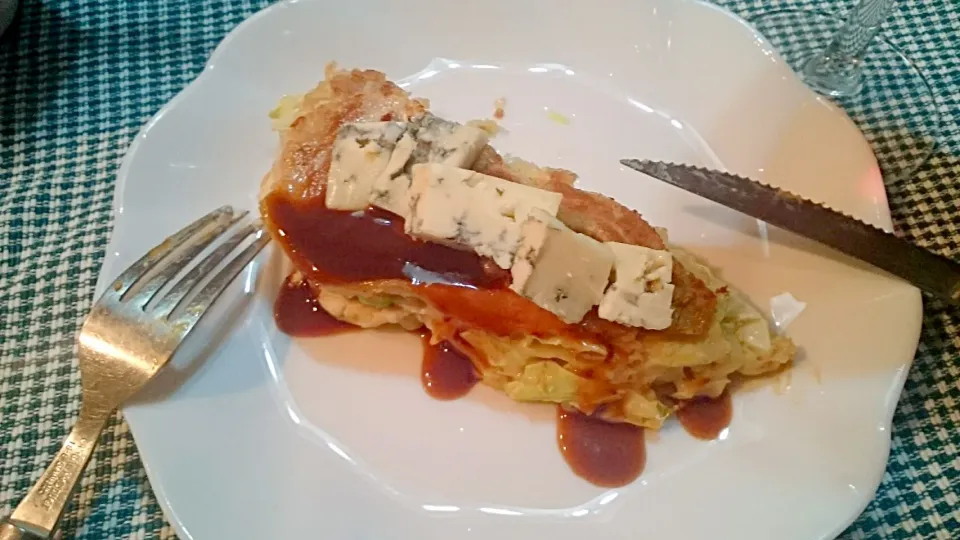 Snapdishの料理写真:豚たま con Gorgonzola picante|マノロさん