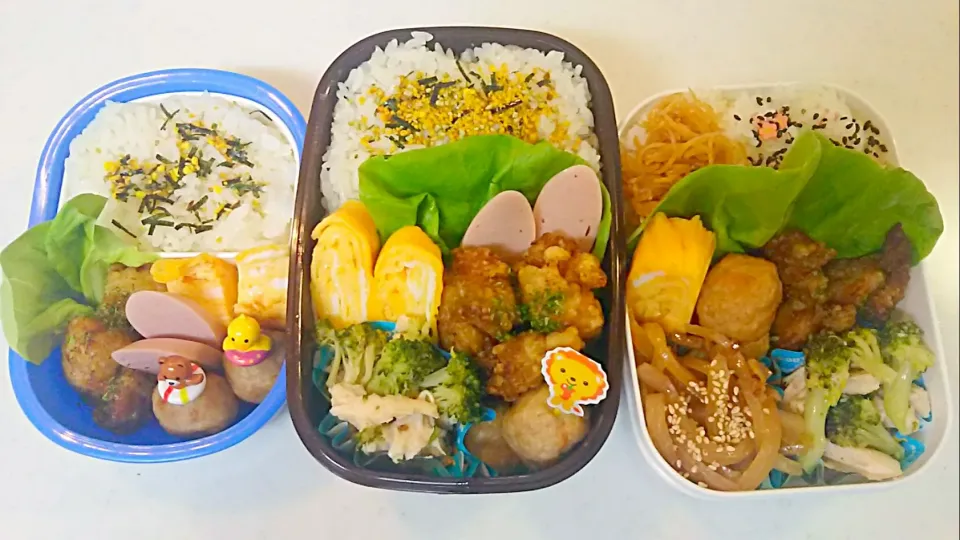 今日の長男弁当🍱と三男君弁当🍱と私弁当🍱🎵|Sayakaさん