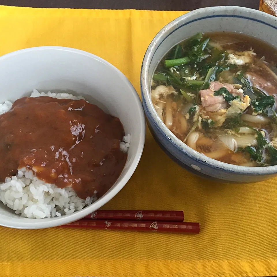 うどんとミニカレー丼|純さん