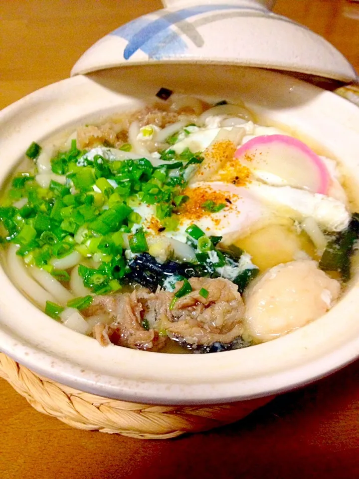 Snapdishの料理写真:鍋焼きうどん💕今年お初〜✨|まいりさん