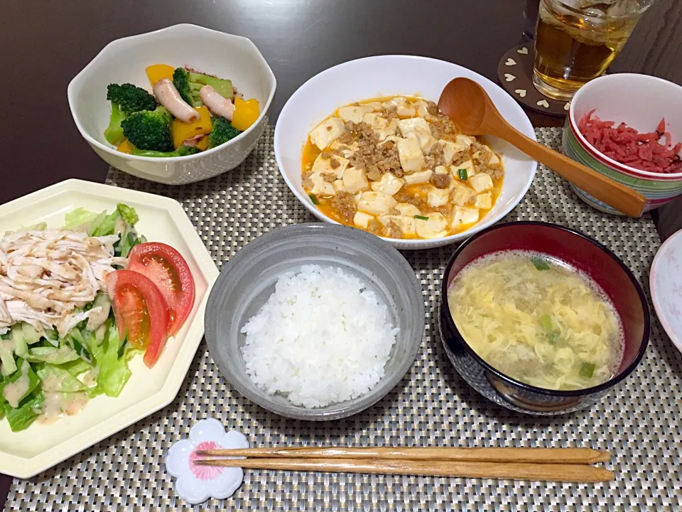 麻婆豆腐&棒棒鶏|お豆さん