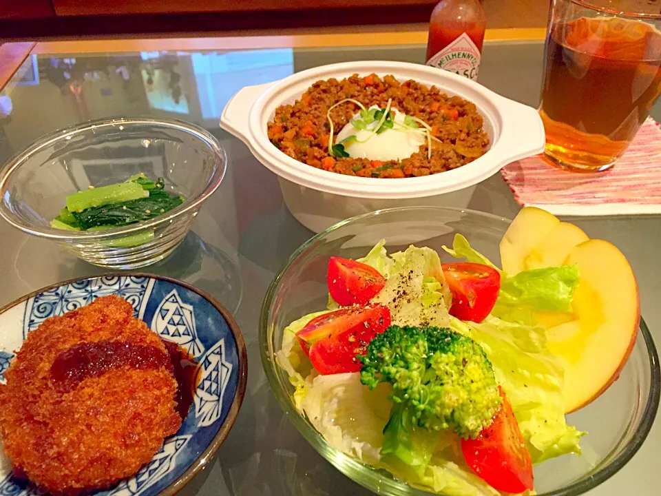 Snapdishの料理写真:今夜は1人だったのでテキトーご飯〜☆😋|Tomomi Booさん