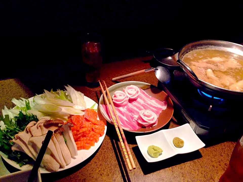 Snapdishの料理写真:Wendy's Salmon Shabu Shabu🐇🍲|Atsuko Palmerさん