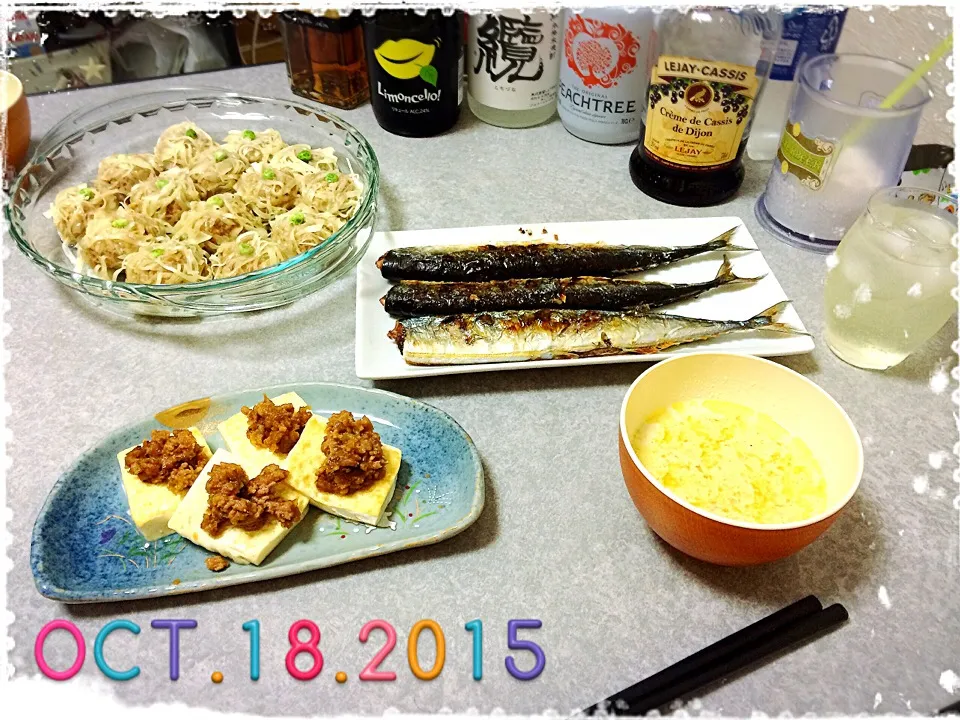 Snapdishの料理写真:10/18の夕ご飯🍴|みきぴょん♪さん