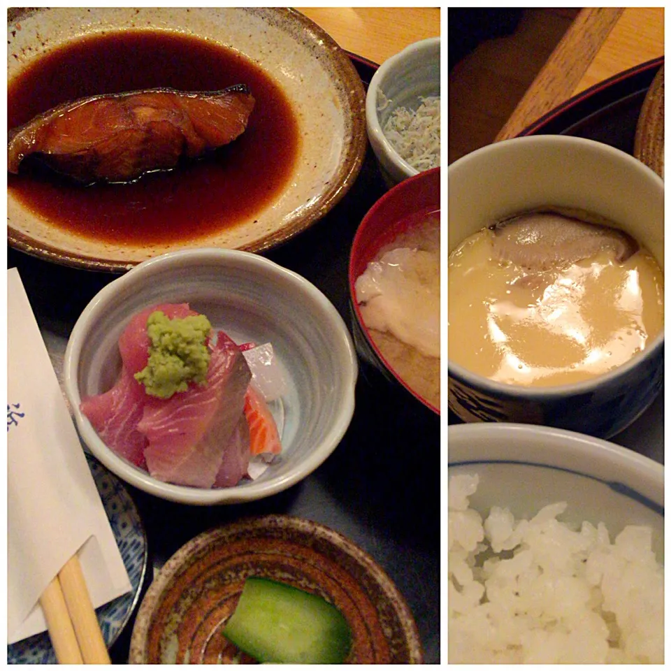 Snapdishの料理写真:銀ダラ煮付け定食@舞浜(新橋)|yoooochanさん