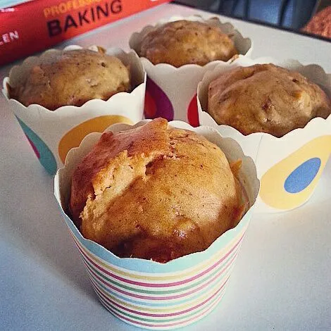 Breakfast: Super duper less oil banana cinnamon muffins, yum yum!|FeliciaLinさん