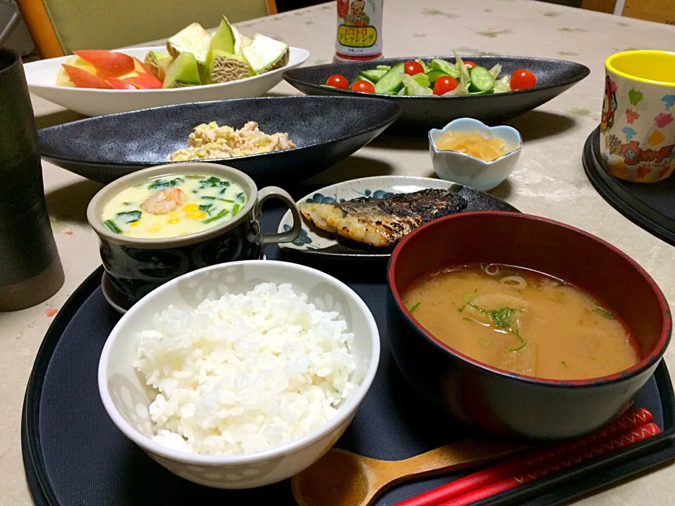 Snapdishの料理写真:鯖の西京焼きと茶碗蒸し定食❤️|makoさん