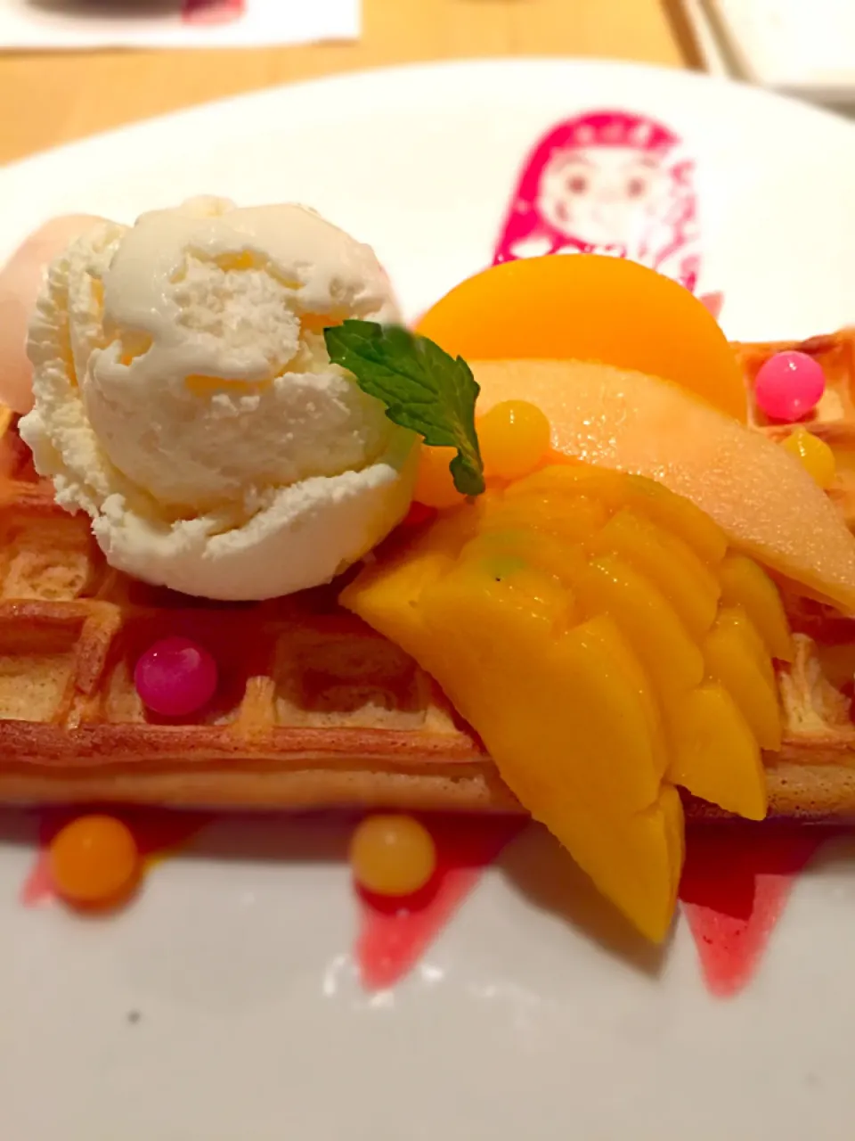 rockmelon and mango waffle|nadyaさん