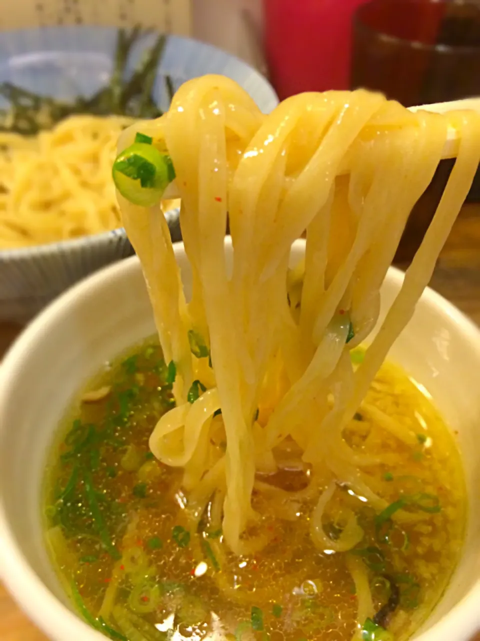 淡麗塩つけ麺の麺@塩つけ麺灯花|morimi32さん