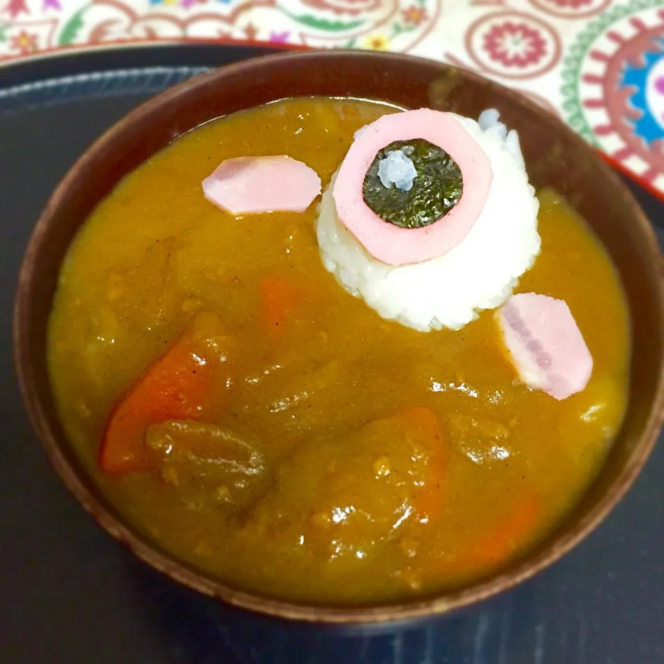 目玉おやじカレー😁（笑）|いしくん。（たまご王子🥚🐣🐥🐔）さん