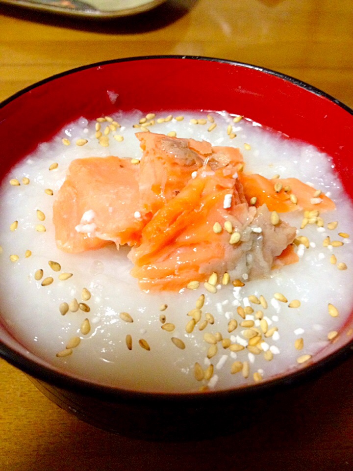 お粥鮭のカマの塩焼きのせ まいり Snapdish スナップディッシュ Id 1yspga