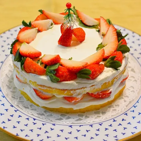 「北海道純生クリーム35　100ml」を使ってみたSnapdishの料理・レシピ写真:いちごショートケーキ🍓💕