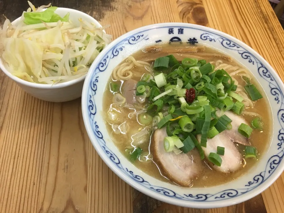 九条ネギたっぷり味噌ラーメン＋〔トッピング〕山盛り温野菜|マロさん