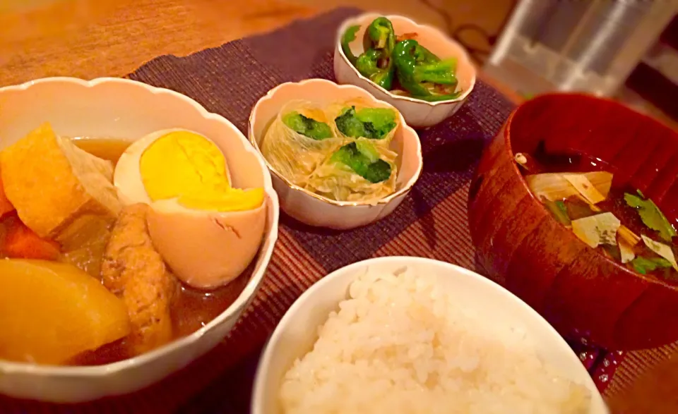 Snapdishの料理写真:大根と厚揚げの中華風煮物|eggfaceさん