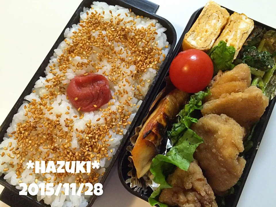 Snapdishの料理写真:11月28日(土) 高校生息子②部活弁当🍱|Hazukiさん