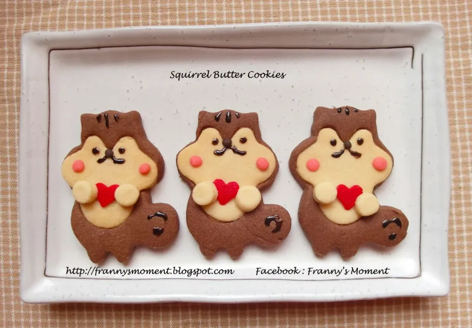 Squirrels with love ~ butter cookies ~|Frannyさん