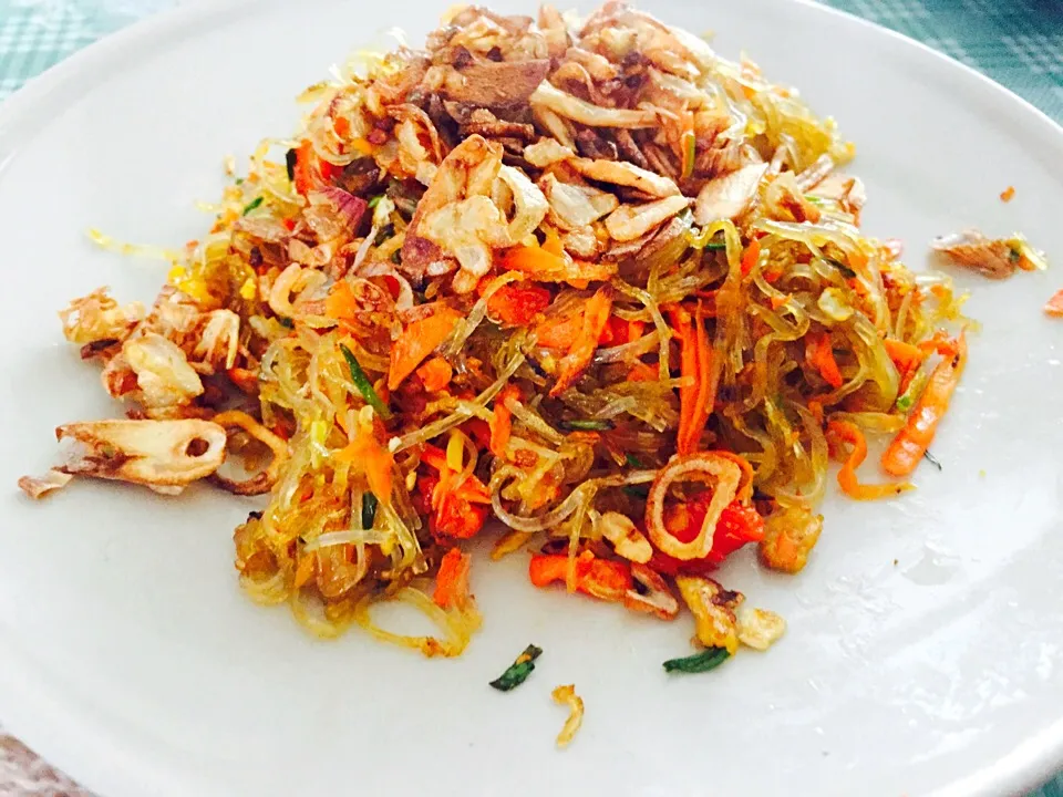 Stir fried Crab meat with vermicelli|linhさん