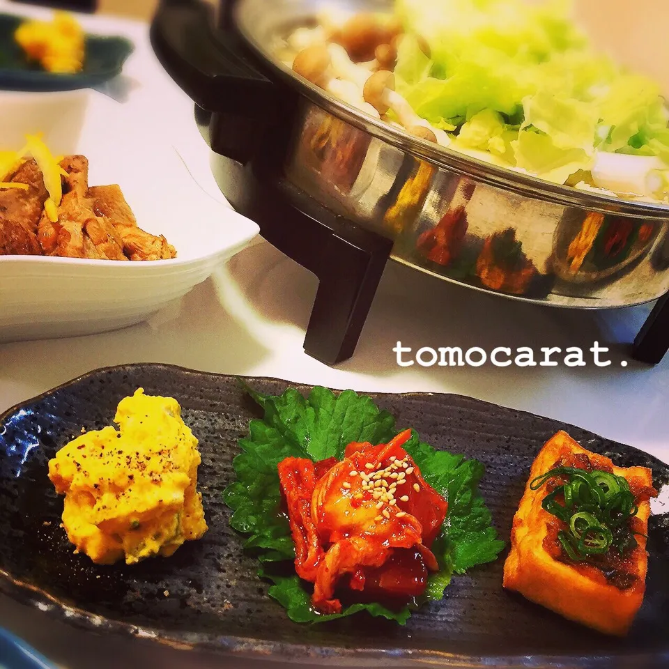 鶏団子鍋と前菜三種|tomocarat.さん