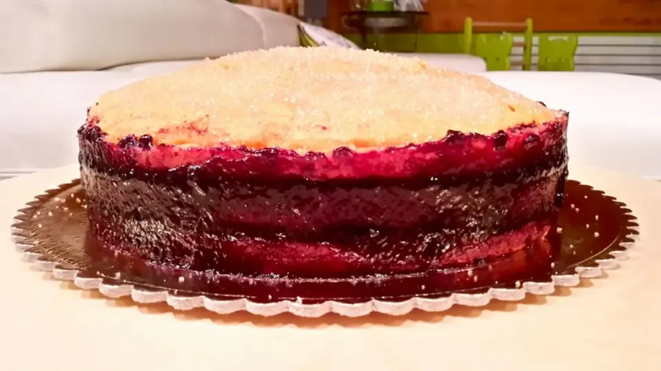 Torta Paradiso con marmellata mirtilli neri|Mora Maurizioさん