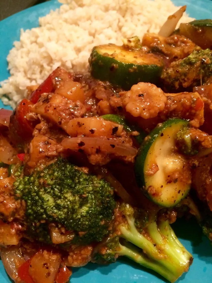 Broccoli & courgette stir-fry|Nick Hiderさん