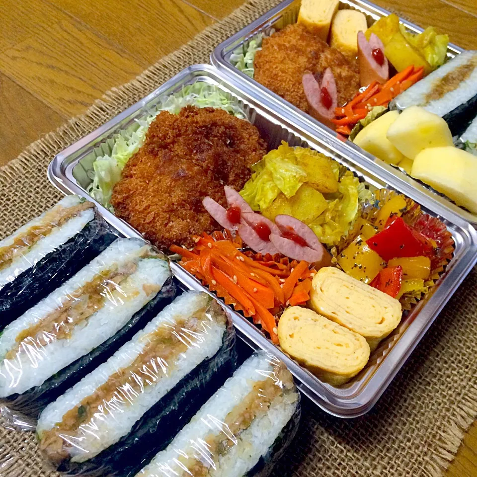 Snapdishの料理写真:パパと息子のお弁当❤️|Manami Akitaさん