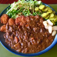 Snapdishの料理写真:ルーから手作り、牛すじカツカレーライス抜き|ペン太トニックさん