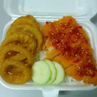 Fried Squid with Sweet & Spicy Thai Sauce And Onion Ring^^|xanderaさん