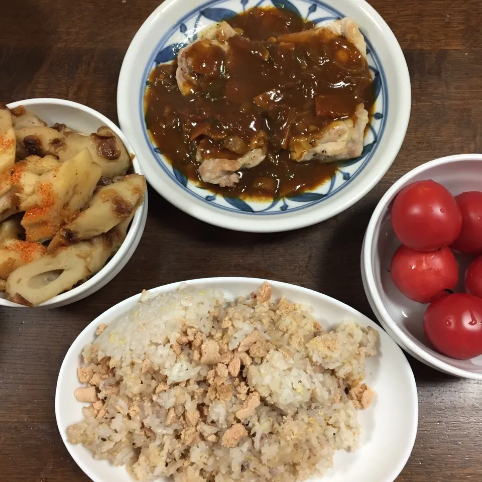 Snapdishの料理写真:いい肉の日なのでチキンステーキ|アクちゃんさん