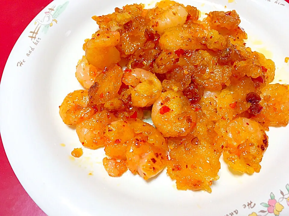 Tempura shrimp with chili sauce|ハーさん