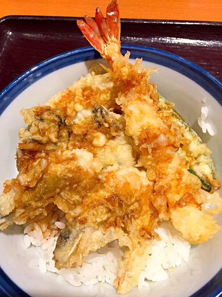 Snapdishの料理写真:かきと芝海老の天丼|T. Wonderさん