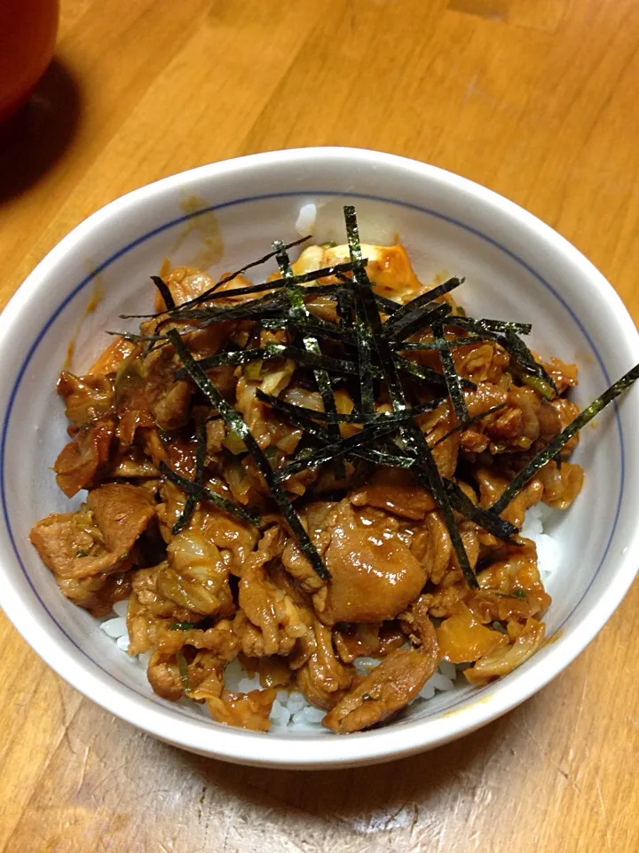 Snapdishの料理写真:息子の夜食丼（笑）|マコトさん