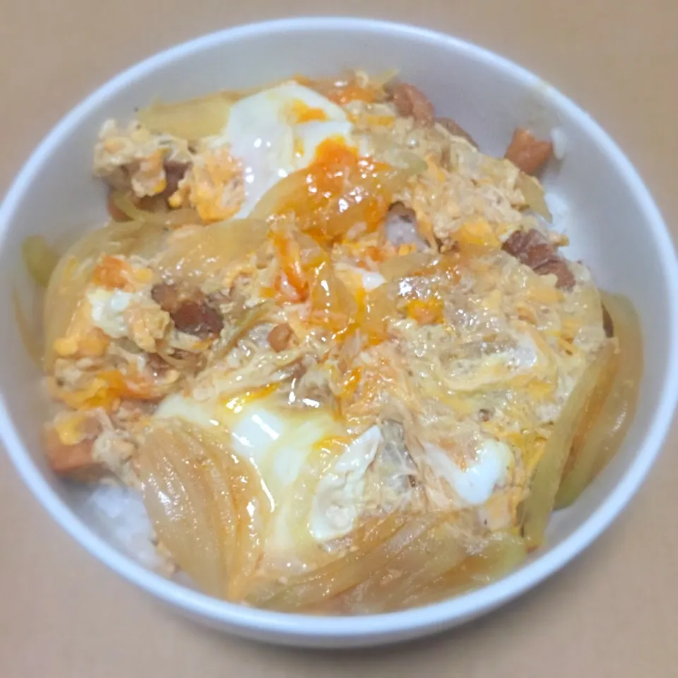 缶詰の焼き鳥を使って親子丼(^-^)/|ギムレットさん