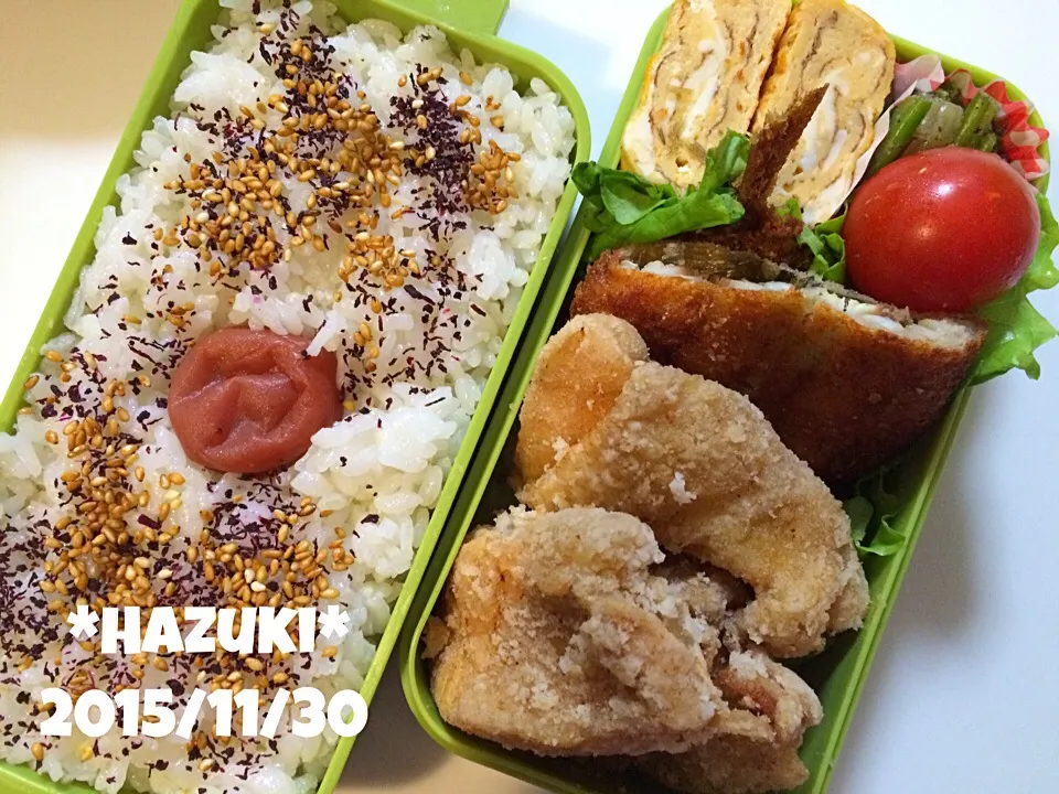 11月30日(月) 高校生息子①弁当🍱|Hazukiさん