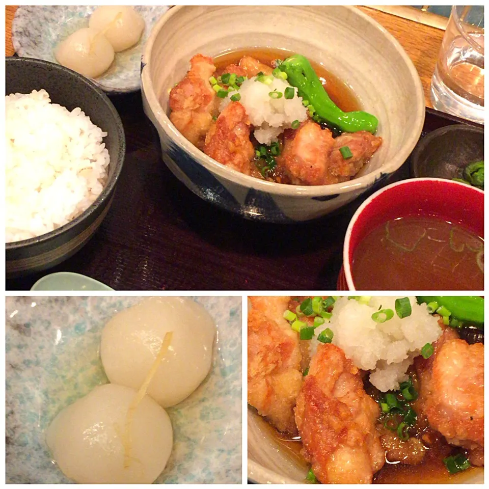 若鶏のみぞれ煮定食@闌(神保町)|yoooochanさん