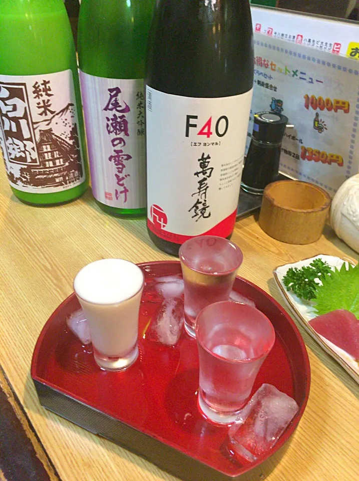 冷酒飲み比べ〜😊✨|ゆかりさん