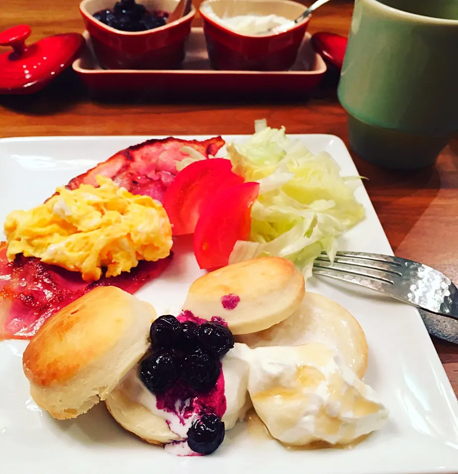 アメリカンビスケット 朝食|わるみさん