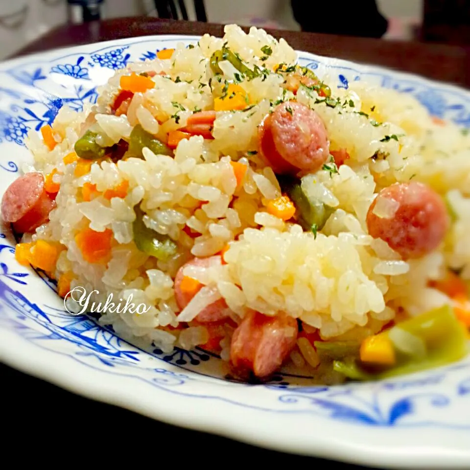 炊飯器でピラフ|ゆきこさん