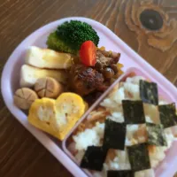 Snapdishの料理写真:トマト克服弁当＊4歳6ヶ月|りょうこさん