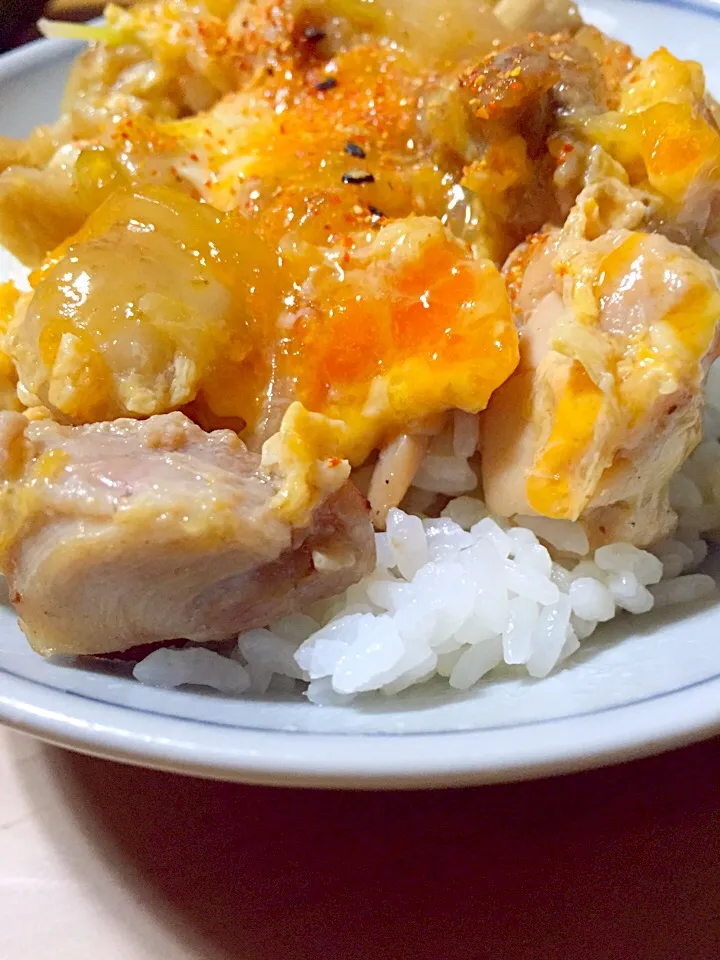 昨日の手抜き晩ゴハン❤️親子丼(*Θ∀Θ)σ|さくたえさん