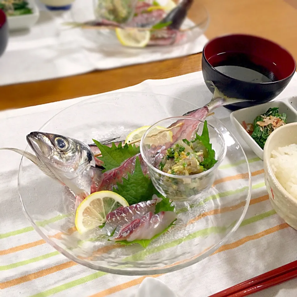 鯵のお刺身、なめろう🐟|むぎママさん