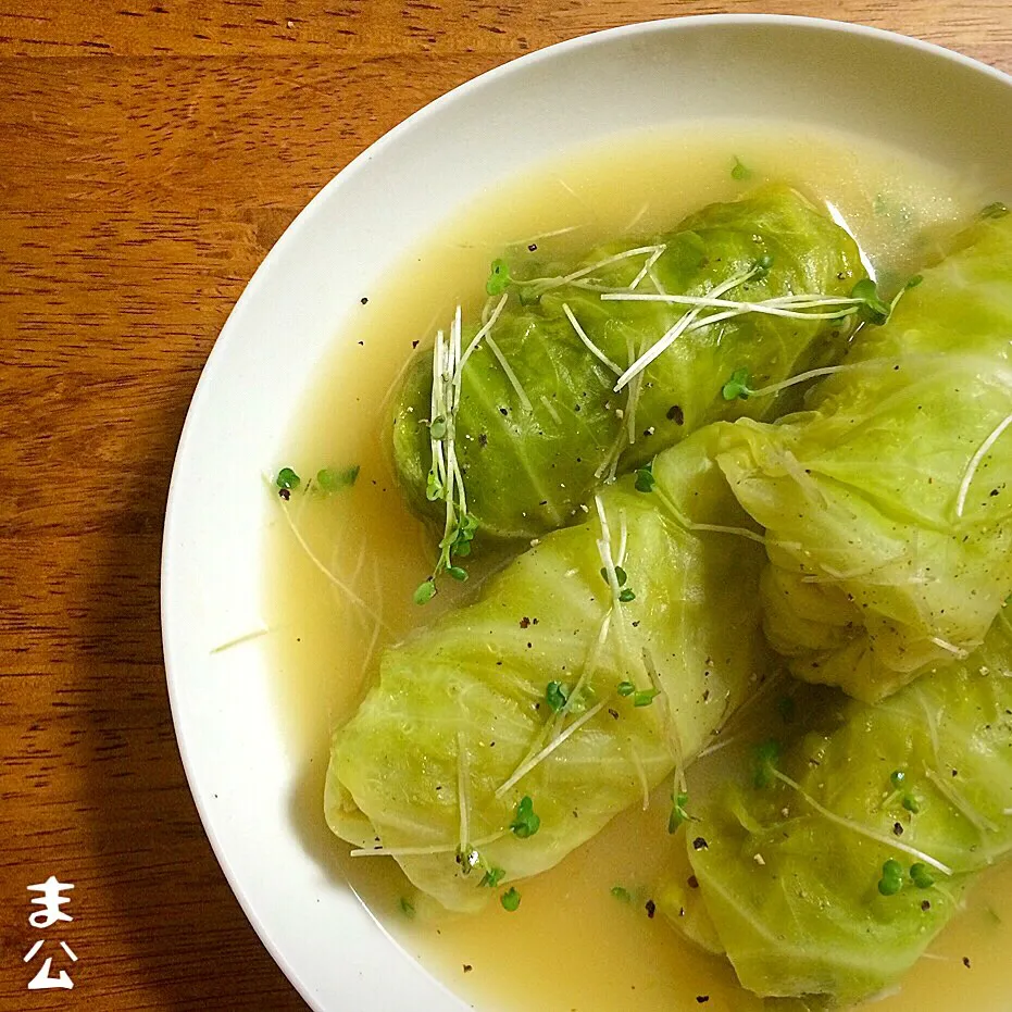 フュメドポワソン×鶏挽肉のローリーキャベツ|まる(丸大豆)さん