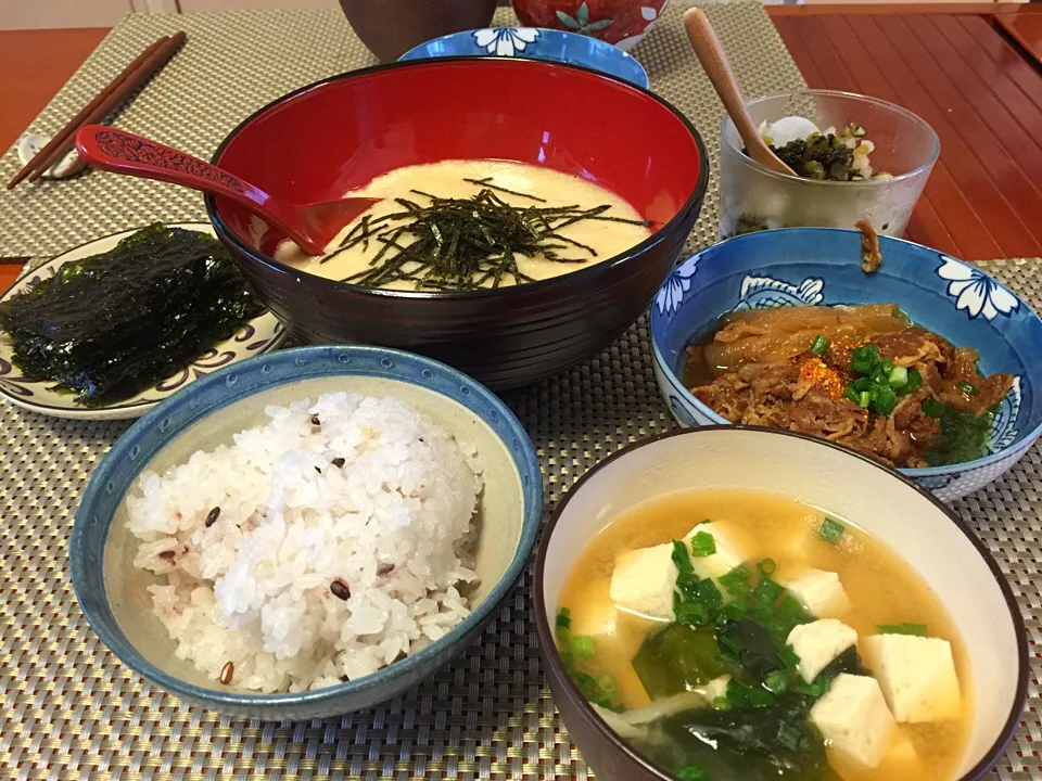 Snapdishの料理写真:自然薯朝ごはん|Yoshito  Kobayashiさん