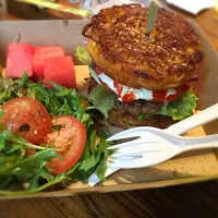 Snapdishの料理写真:ramen burger @one tea lounge|Natalia Wigunoさん