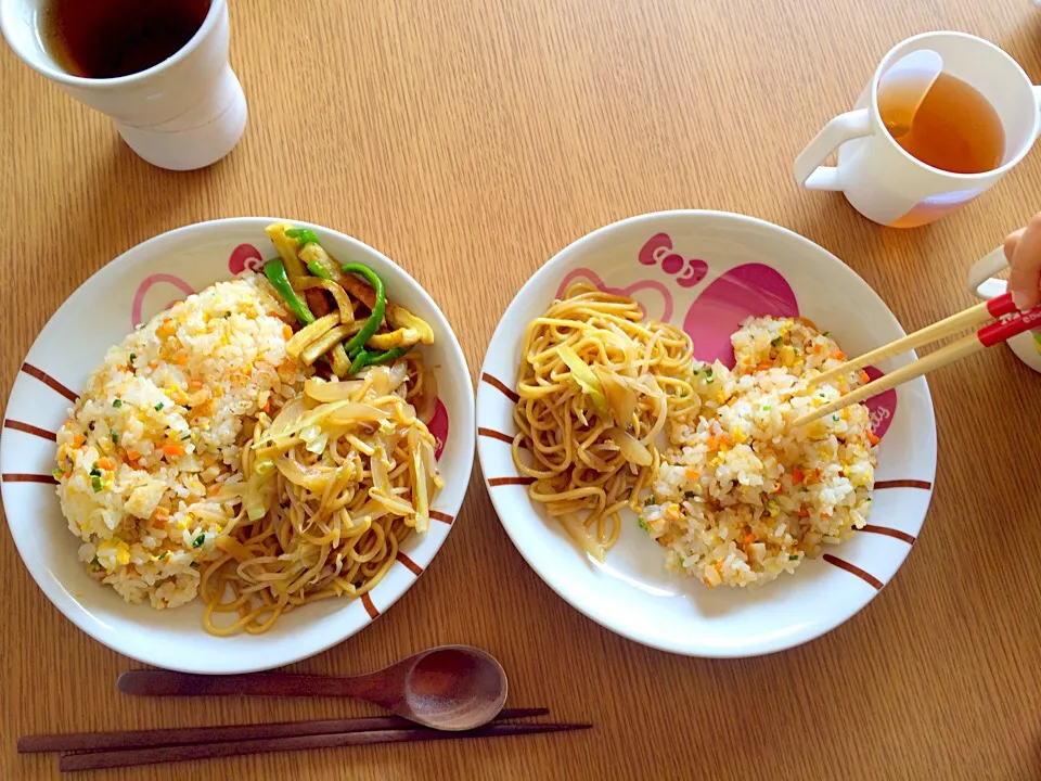 今日のお昼ごはん🍴中華プレート🐼|acoyaさん