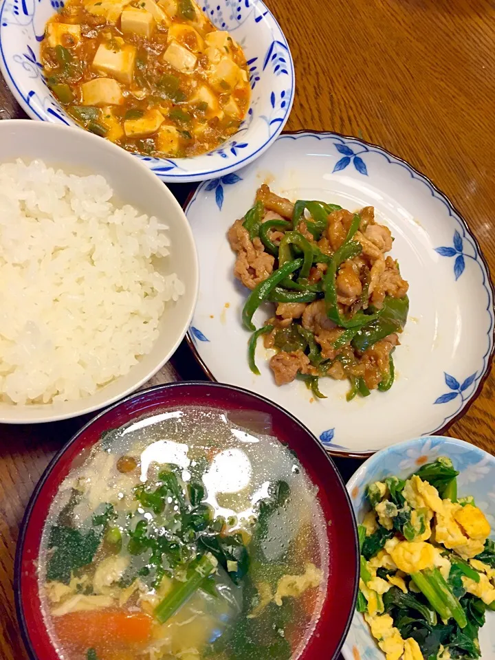 豚肉とピーマンの味噌炒め 麻婆豆腐|アスカさん