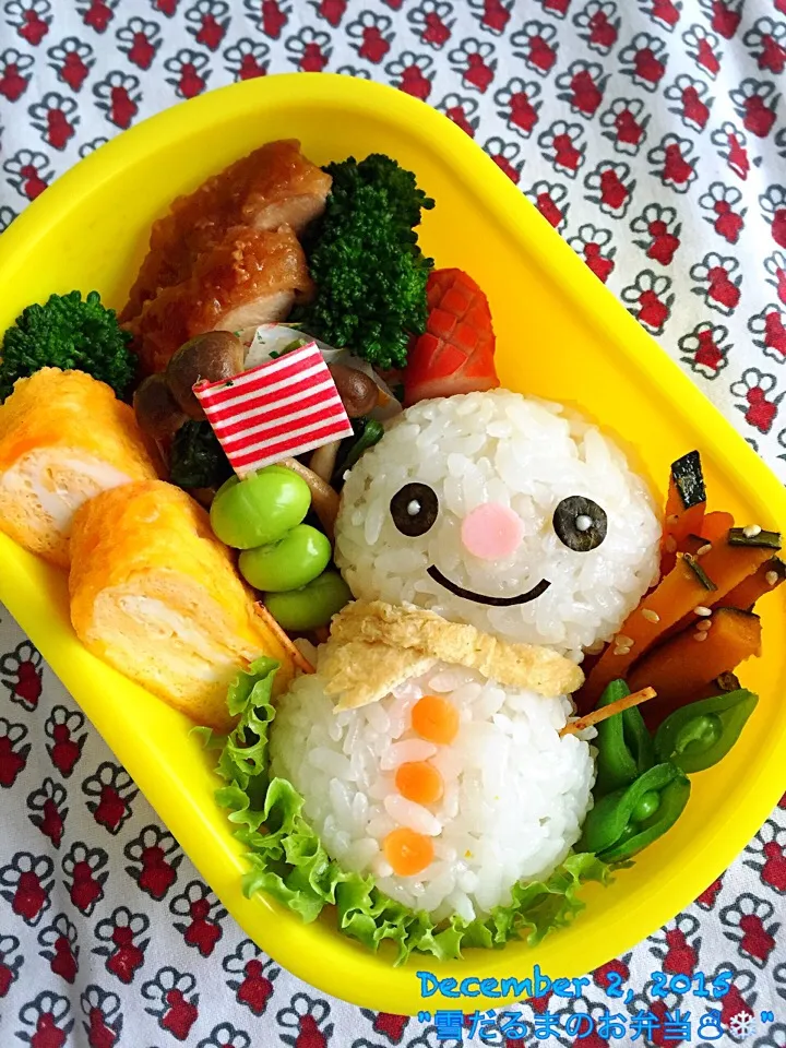 "雪だるまのお弁当☃️❄️"|Junkoさん