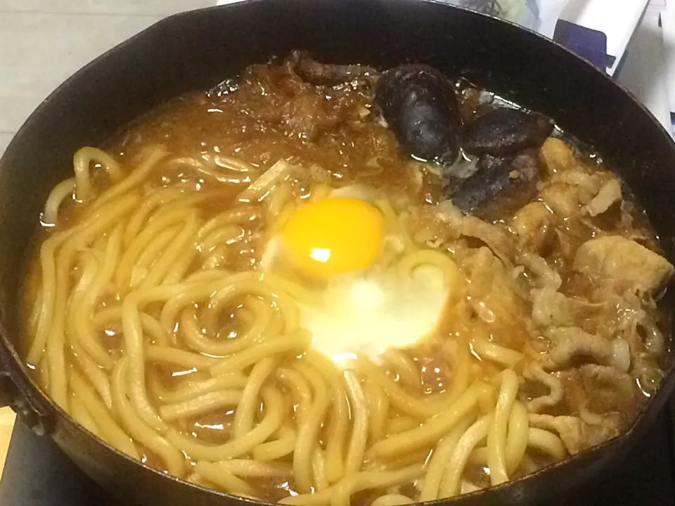 Snapdishの料理写真:すき焼きうどん。|関孝敏さん