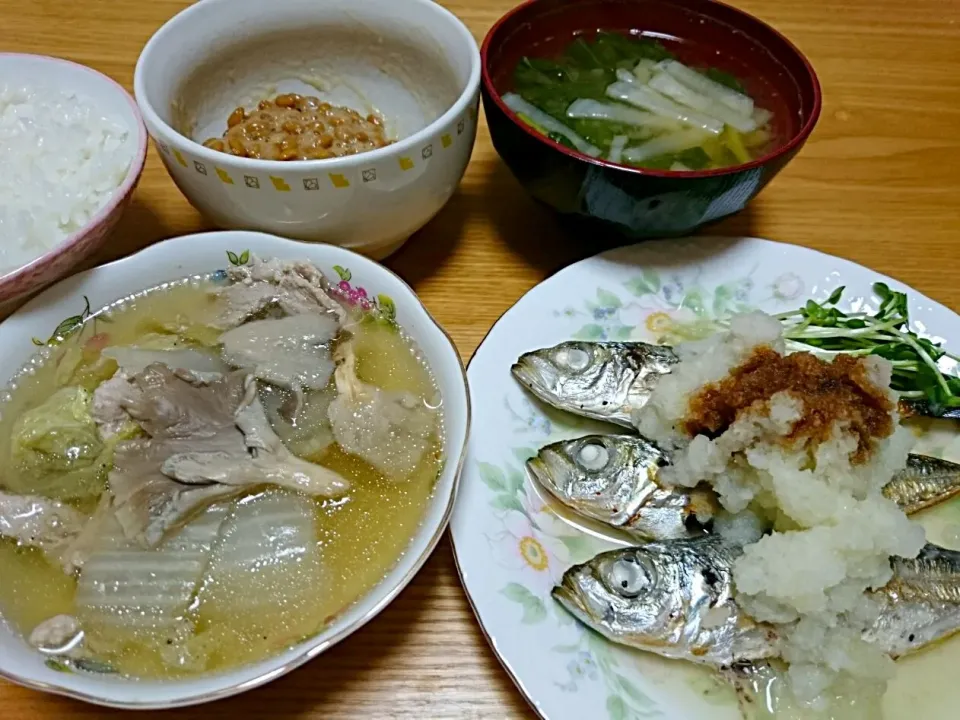 あじの焼き魚とボルシチ？|Shinji Matsuokaさん